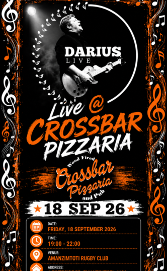 Darius live at Crossbar Pizzeria, 18 September, poster