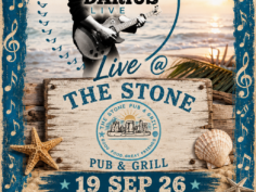 Darius live at the Stone Pub and Grill19 September poster.