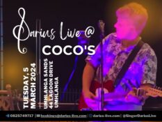 Darius Live @ Cocos Tuesday, 5 March 2024