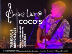 Darius Live @ Cocos Tuesday, 5 March 2024