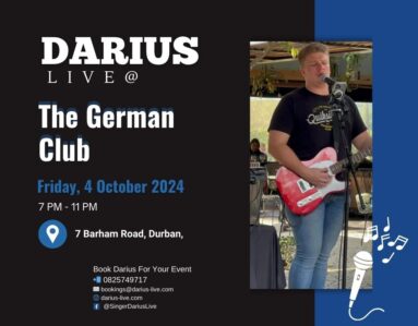 Darius Live @ The German Club 4 Oct 2024