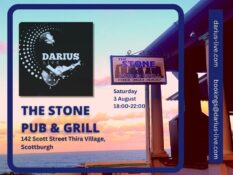 Darius Live @The Stone Pub & Grill Saturday 3 August