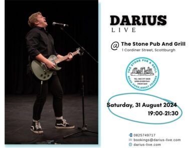 Darius Live @The Stone Pub & Grill Saturday 31 August