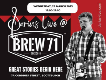 Darius Live @ Brew 71 on 29 Mar 23