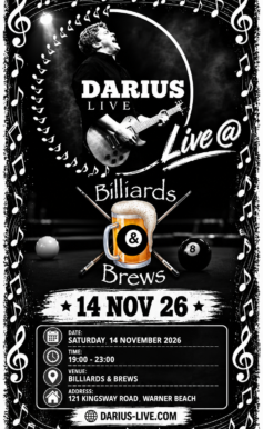 Darius Live at Billiards & Brews 14 Nov 26