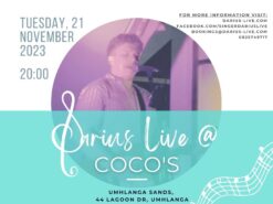 Darius Live at Coco's 21 Nov 23