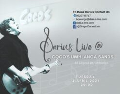 Darius Live at Coco's Umhlanga Sands Tuesday, 2 April 2024